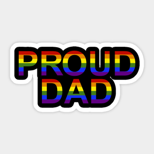 Rainbow Proud Dad LGBTQ Pride Sticker